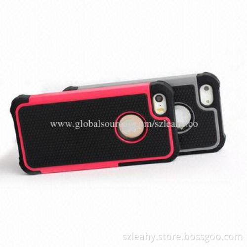 PC/TPU/Silicone Hybrid 3-in-1 Football Pattern Case for iPhone5/5S, Various Colors are Available
